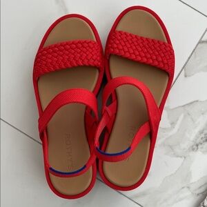 Rothy's Vibrant Red Braided Sandals